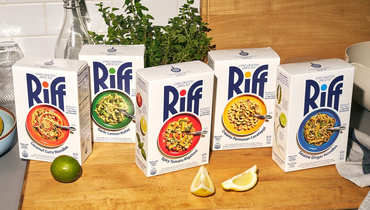Riff 盒装意面五种口味包装